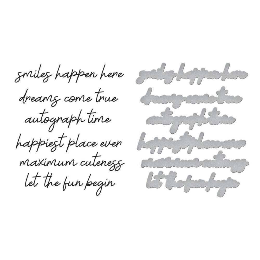 Spellbinders Storytelling by Spellbinders Magic Sentiments Press Plate & Die Set (BP-176)