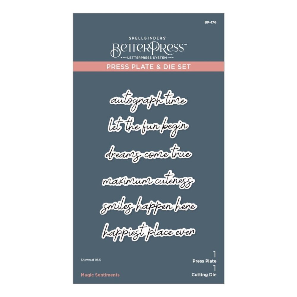 Spellbinders Storytelling by Spellbinders Magic Sentiments Press Plate & Die Set (BP-176)