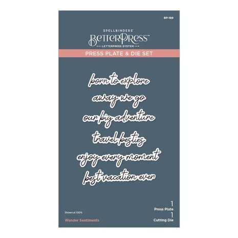 Spellbinders Storytelling by Spellbinders Wander Sentiments Press Plate & Die Set (BP-189) Spellbinders Storytelling by Spellbinders Wander Sentiments Press Plate & Die Set (BP-189)