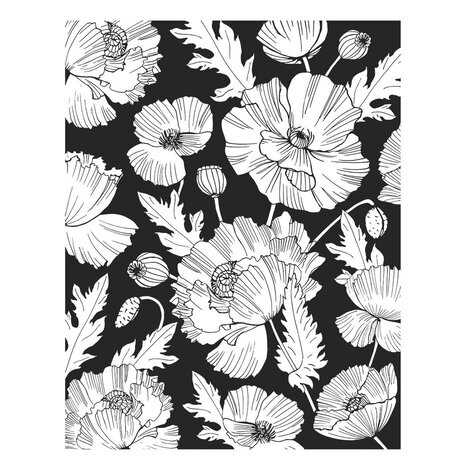 Spellbinders Yana's Poppies Poppy Background Press Plate (BP-217) Spellbinders Yana's Poppies Poppy Background Press Plate (BP-217)