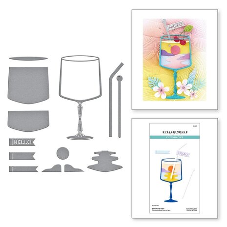 Spellbinders Happy Hour Sunset in a Glass Dies (S5-627) Spellbinders Happy Hour Sunset in a Glass Dies (S5-627)