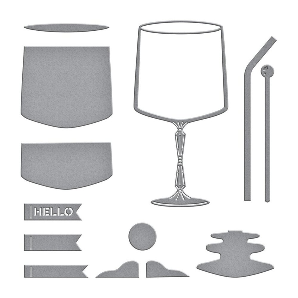 Spellbinders Happy Hour Sunset in a Glass Dies (S5-627) Spellbinders Happy Hour Sunset in a Glass Dies (S5-627)