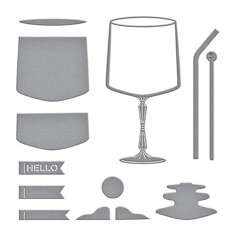 Spellbinders Happy Hour Sunset in a Glass Dies (S5-627) Spellbinders Happy Hour Sunset in a Glass Dies (S5-627)