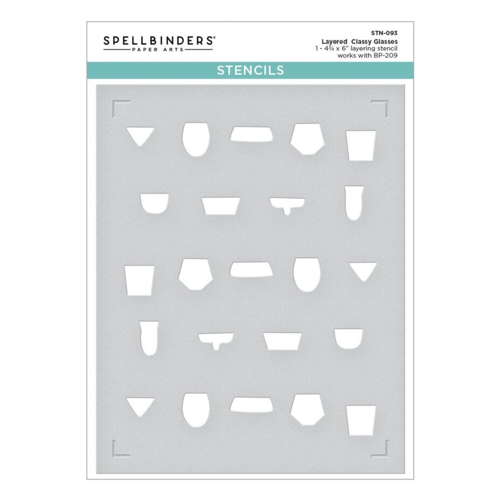 Spellbinders Happy Hour Layered Classy Glasses Press Plate & Stencil Bundle (BD-0882) Spellbinders Happy Hour Layered Classy Glasses Press Plate & Stencil Bundle (BD-0882)