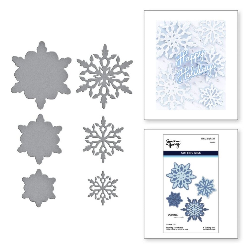 Spellbinders Let it Snow Layering Snowflakes Dies (S5-651)