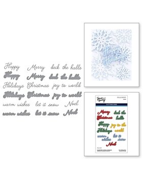 Spellbinders Let it Snow Handwritten Holiday Sentiments Dies (S5-654)