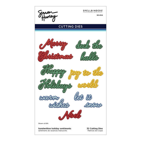 Spellbinders Let it Snow Handwritten Holiday Sentiments Dies (S5-654)