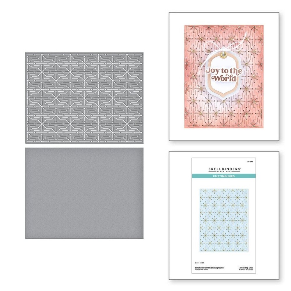 Spellbinders Stitched Bright Stitched Starfilled Background Dies (S5-643)