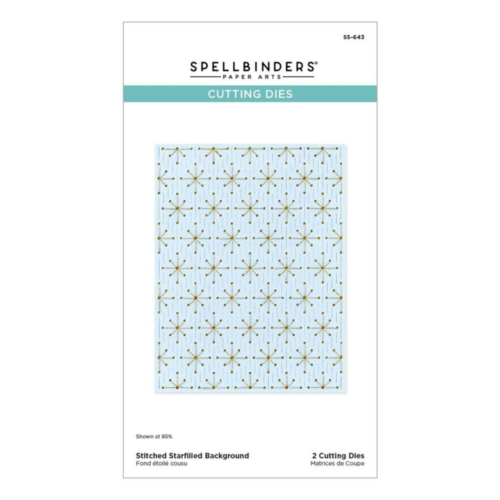 Spellbinders Stitched Bright Stitched Starfilled Background Dies (S5-643)