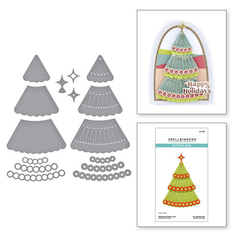 Spellbinders Stitched Bright Stitched Holiday Tree Dies (S4-1367) Spellbinders Stitched Bright Stitched Holiday Tree Dies (S4-1367)