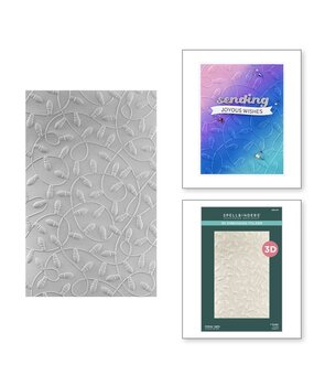 Spellbinders Dancin' Christmas Holiday Lights 3D Embossing Folder (E3D-107)