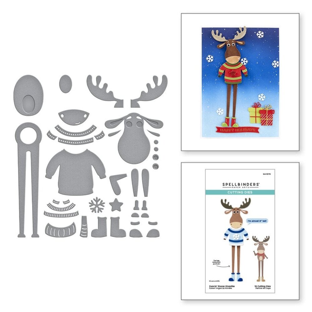 Spellbinders Dancin' Christmas Dancin' Moose Klondike Dies (S4-1370) Spellbinders Dancin' Christmas Dancin' Moose Klondike Dies (S4-1370)