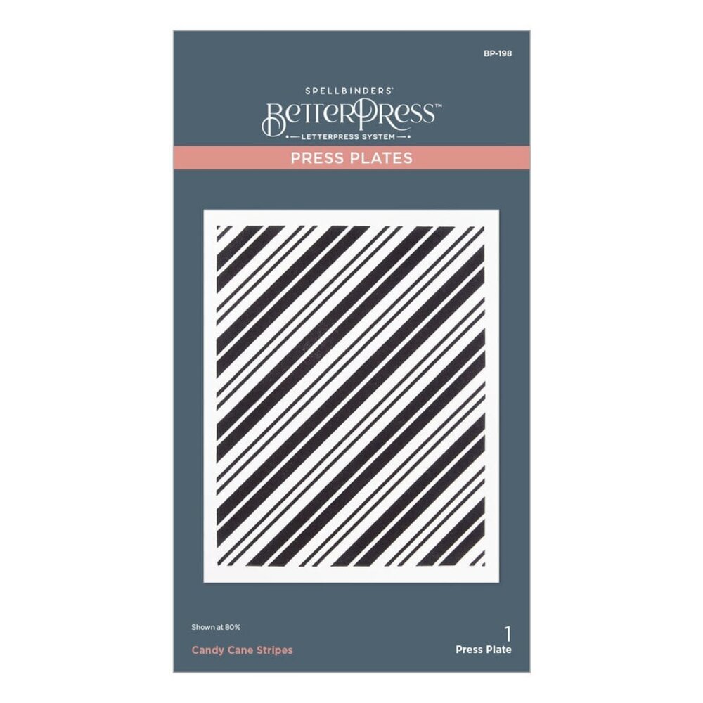 Spellbinders Dancin' Christmas Candy Candy Stripes Press Plate (BP-198) Spellbinders Dancin' Christmas Candy Candy Stripes Press Plate (BP-198)