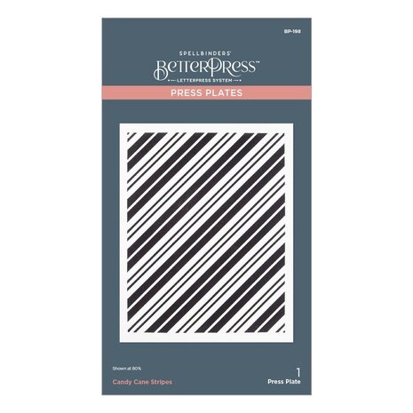 Spellbinders Dancin' Christmas Candy Candy Stripes Press Plate (BP-198) Spellbinders Dancin' Christmas Candy Candy Stripes Press Plate (BP-198)