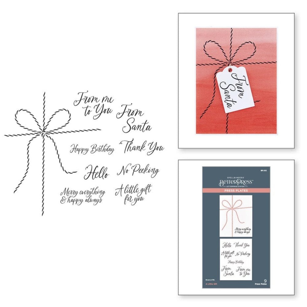 Spellbinders Dancin' Christmas A Little Gift Press Plates (BP-202) Spellbinders Dancin' Christmas A Little Gift Press Plates (BP-202)