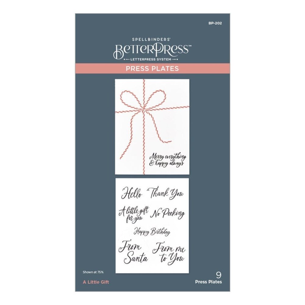 Spellbinders Dancin' Christmas A Little Gift Press Plates (BP-202) Spellbinders Dancin' Christmas A Little Gift Press Plates (BP-202)