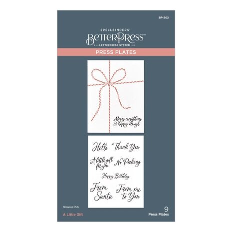 Spellbinders Dancin' Christmas A Little Gift Press Plates (BP-202) Spellbinders Dancin' Christmas A Little Gift Press Plates (BP-202)