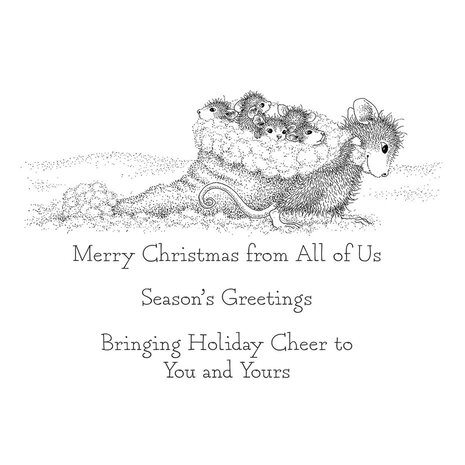 Spellbinders House-Mouse Designs Christmas Friends Cling Rubber Stamp (RSC-035)