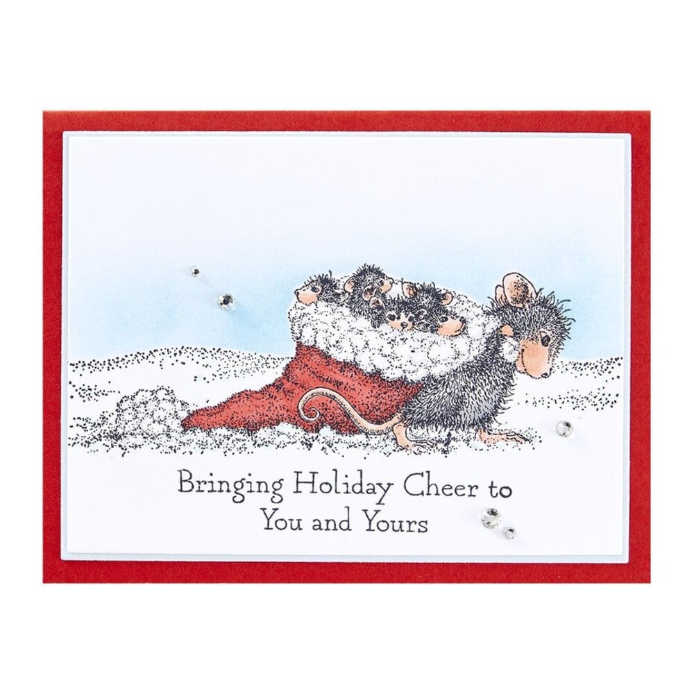 Spellbinders House-Mouse Designs Christmas Friends Cling Rubber Stamp (RSC-035)