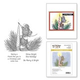 Spellbinders House-Mouse Designs Holiday Glow Cling Rubber Stamp (RSC-036)