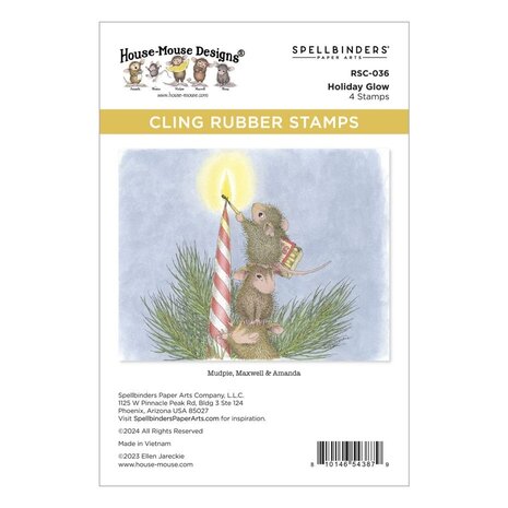 Spellbinders House-Mouse Designs Holiday Glow Cling Rubber Stamp (RSC-036) Spellbinders House-Mouse Designs Holiday Glow Cling Rubber Stamp (RSC-036)