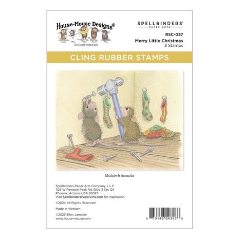 Spellbinders House-Mouse Designs Merry Little Christmas Cling Rubber Stamp (RSC-037)
