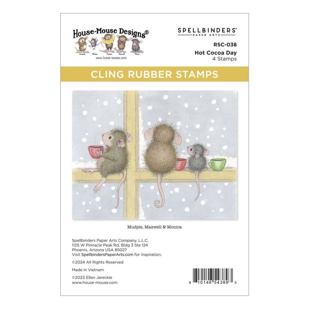 Spellbinders House-Mouse Designs Hot Cocoa Day Cling Rubber Stamp (RSC-038) Spellbinders House-Mouse Designs Hot Cocoa Day Cling Rubber Stamp (RSC-038)