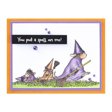 Spellbinders House-Mouse Designs Halloween Flight Cling Rubber Stamp (RSC-039)