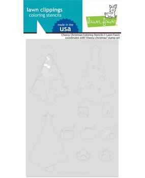 Lawn Fawn Cheesy Christmas Coloring Stencils (LF3558)