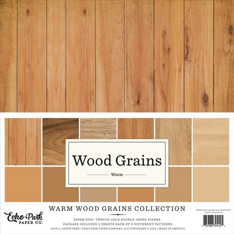 Echo Park Warm Wood Grains 12x12 Inch Collection Kit (WWG390016) Echo Park Warm Wood Grains 12x12 Inch Collection Kit (WWG390016)
