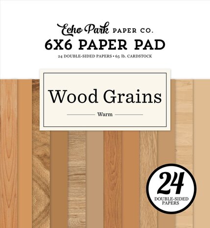 Echo Park Warm Wood Grains 6x6 Inch Paper Pad (WWG390023)