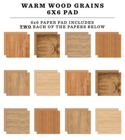Echo Park Warm Wood Grains 6x6 Inch Paper Pad (WWG390023)