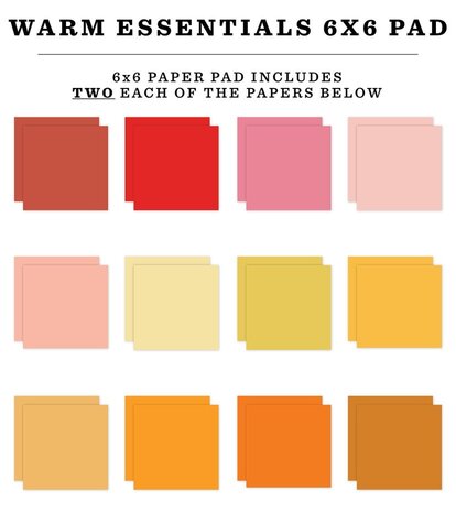 Echo Park Essentials Warm 6x6 Inch Paper Pad (WE392023)