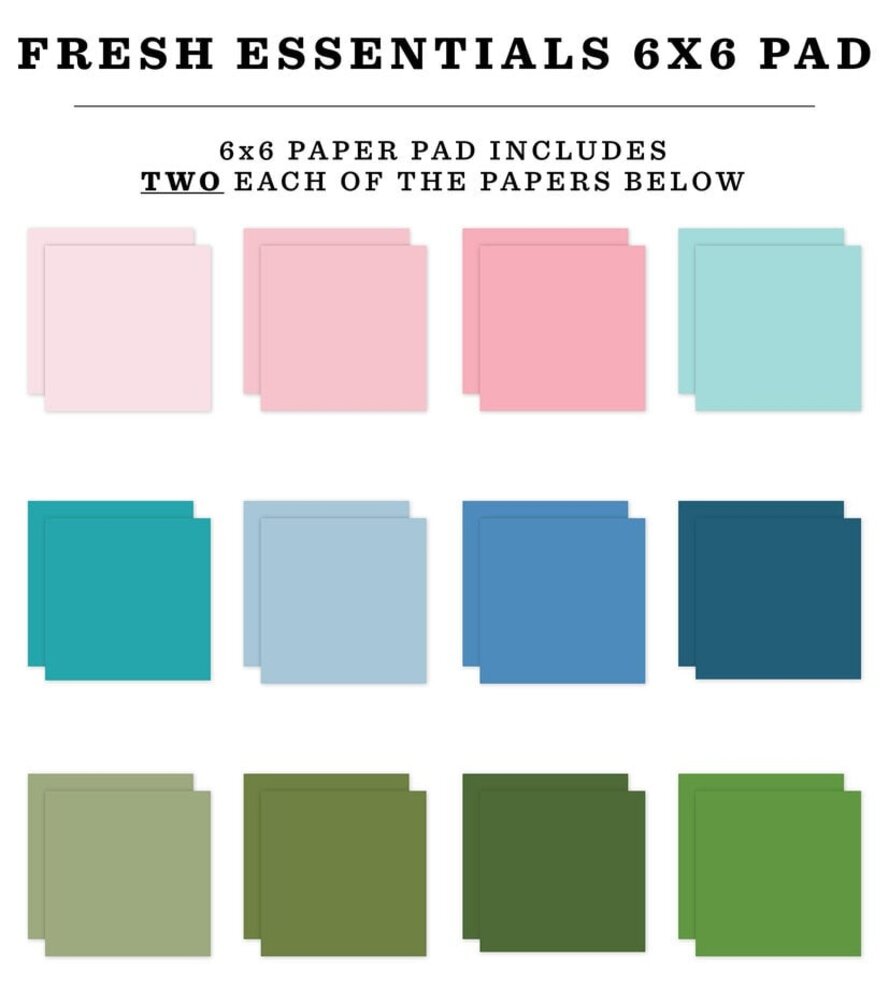 Echo Park Essentials Fresh 6x6 Inch Paper Pad (FRE393023) Echo Park Essentials Fresh 6x6 Inch Paper Pad (FRE393023)