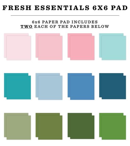 Echo Park Essentials Fresh 6x6 Inch Paper Pad (FRE393023) Echo Park Essentials Fresh 6x6 Inch Paper Pad (FRE393023)