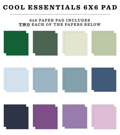 Echo Park Essentials Cool 6x6 Inch Paper Pad (COE394023)