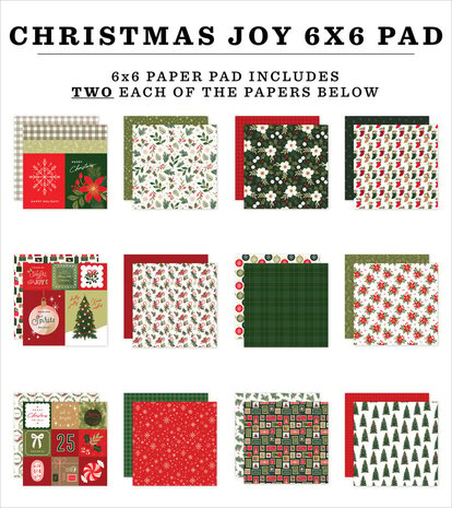 Echo Park Christmas Joy 6x6 Inch Paper Pad (CJ385023)