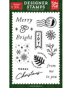 Echo Park Christmas Joy Merriest Christmas Clear Stamp (CJ385043)*