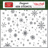Echo Park Christmas Joy Let It Snow Snowflakes Stencil (CJ385034)