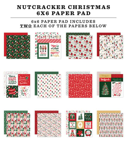 Echo Park Nutcracker Christmas 6x6 Inch Paper Pad (NC387023)