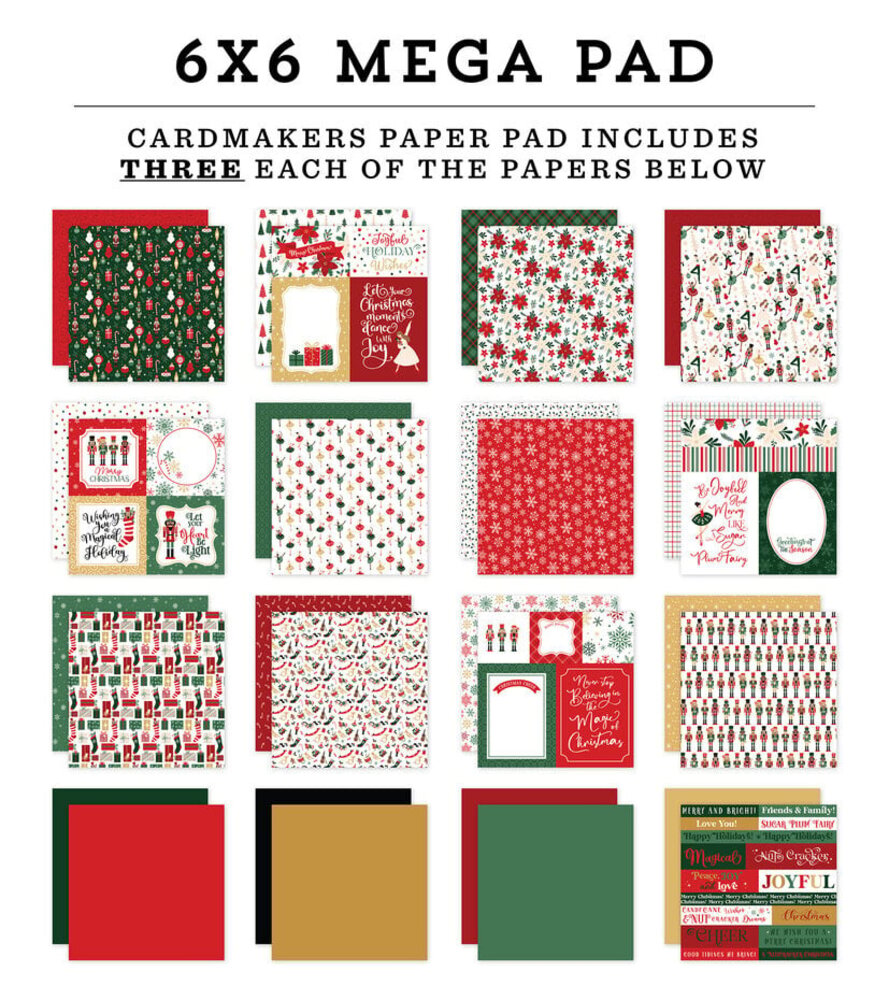 Echo Park Nutcracker Christmas 6x6 Inch Mega Pad (NC387031) Echo Park Nutcracker Christmas 6x6 Inch Mega Pad (NC387031)