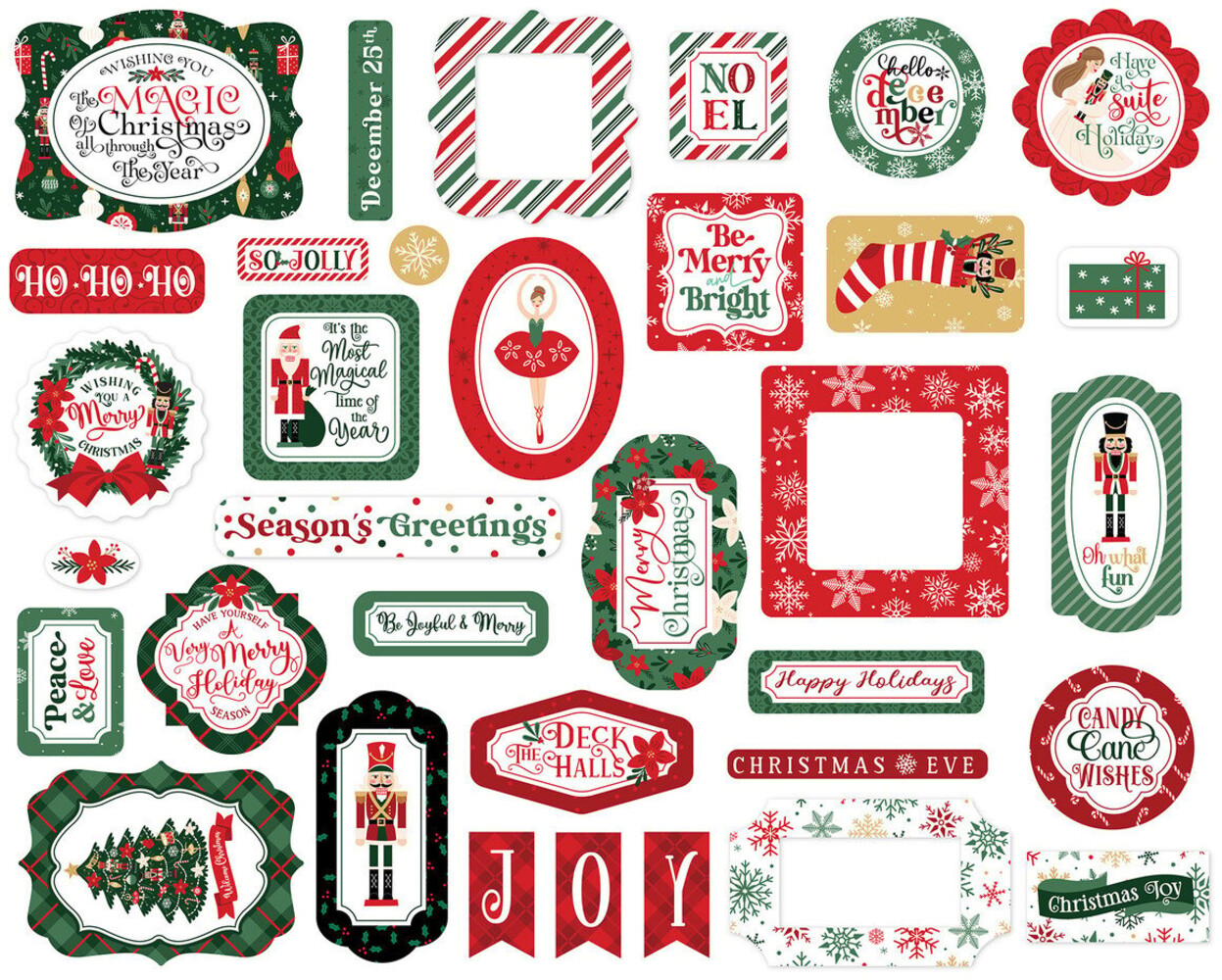 Echo Park Nutcracker Christmas Ephemera (NC387024)