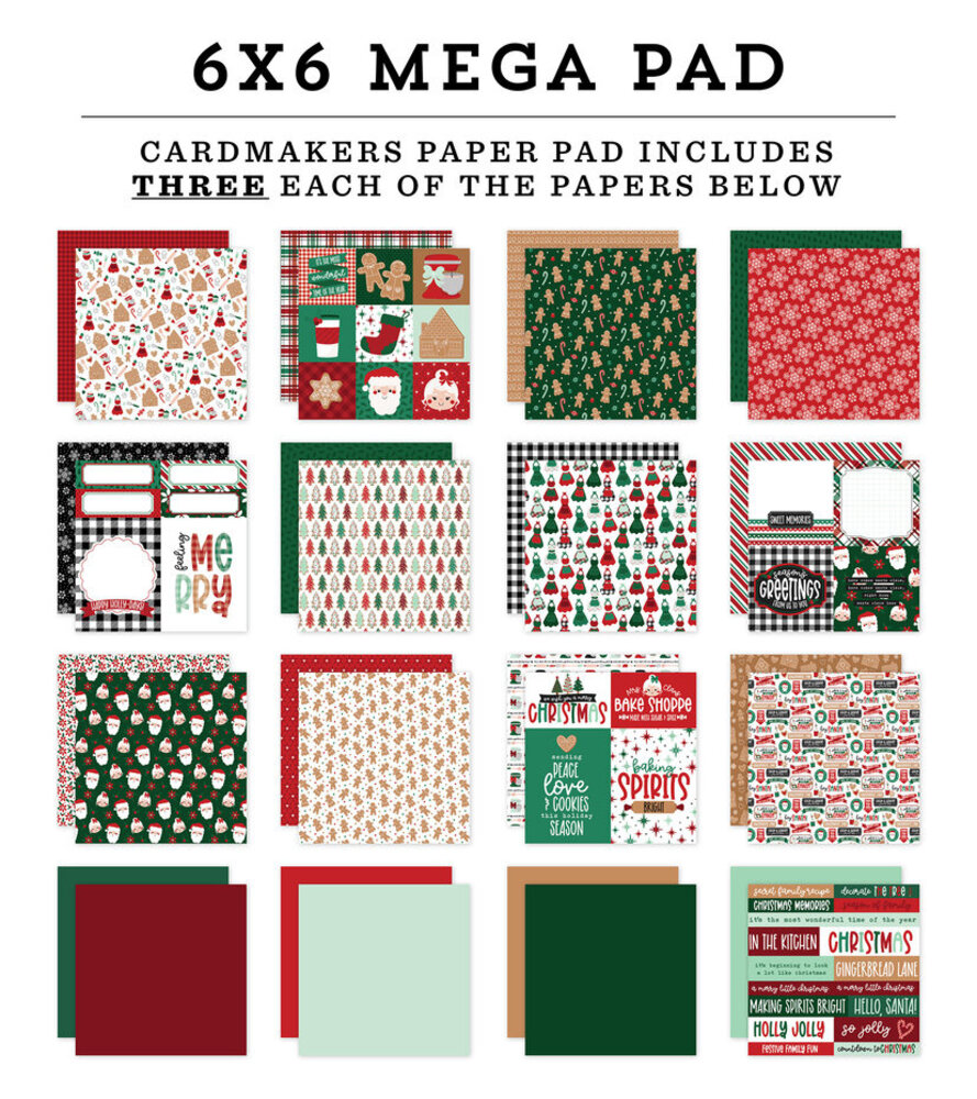 Echo Park Baking Spirits Bright 6x6 Inch Mega Pad (BSB388031) Echo Park Baking Spirits Bright 6x6 Inch Mega Pad (BSB388031)