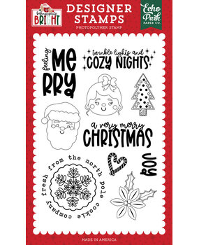 Echo Park Baking Spirits Bright Feeling Merry Clear Stamp (BSB388043)* Echo Park Baking Spirits Bright Feeling Merry Clear Stamp (BSB388043)*