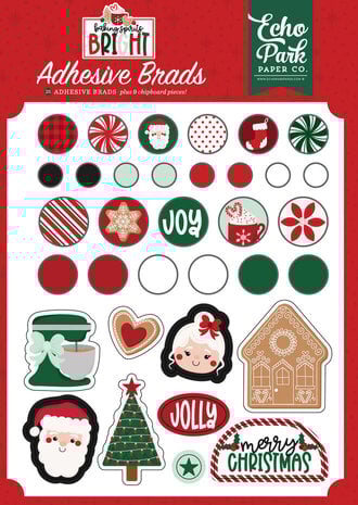 Echo Park Baking Spirits Bright Adhesive Brads (BSB388020)