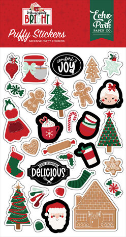 Echo Park Baking Spirits Bright Puffy Stickers (BSB388066) Echo Park Baking Spirits Bright Puffy Stickers (BSB388066)