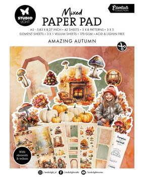 Studio Light Essentials Amazing Autumn A5 Mixed Paper Pad (SL-ES-MPP227) Studio Light Essentials Amazing Autumn A5 Mixed Paper Pad (SL-ES-MPP227)