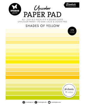Studio Light Essentials Shades Of Yellow A5 Paper Pad (SL-ES-UPP231)