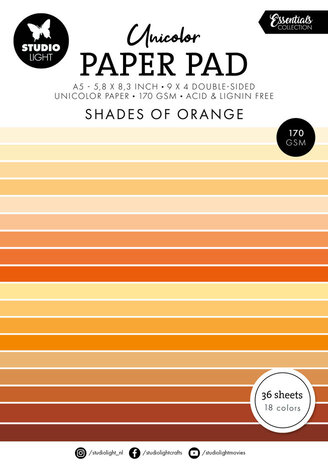 Studio Light Essentials Shades Of Orange A5 Paper Pad (SL-ES-UPP232) Studio Light Essentials Shades Of Orange A5 Paper Pad (SL-ES-UPP232)