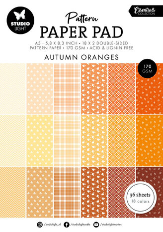 Studio Light Essentials Autumn Oranges A5 Pattern Paper Pad (SL-ES-PPP234)